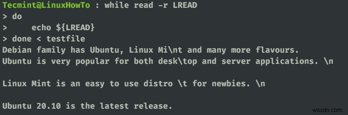 วิธีต่างๆ ในการอ่านไฟล์ใน Bash Script โดยใช้ While Loop 