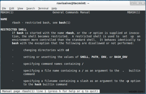 rbash – อธิบาย Bash Shell ที่จำกัดพร้อมตัวอย่างที่ใช้งานได้จริง 