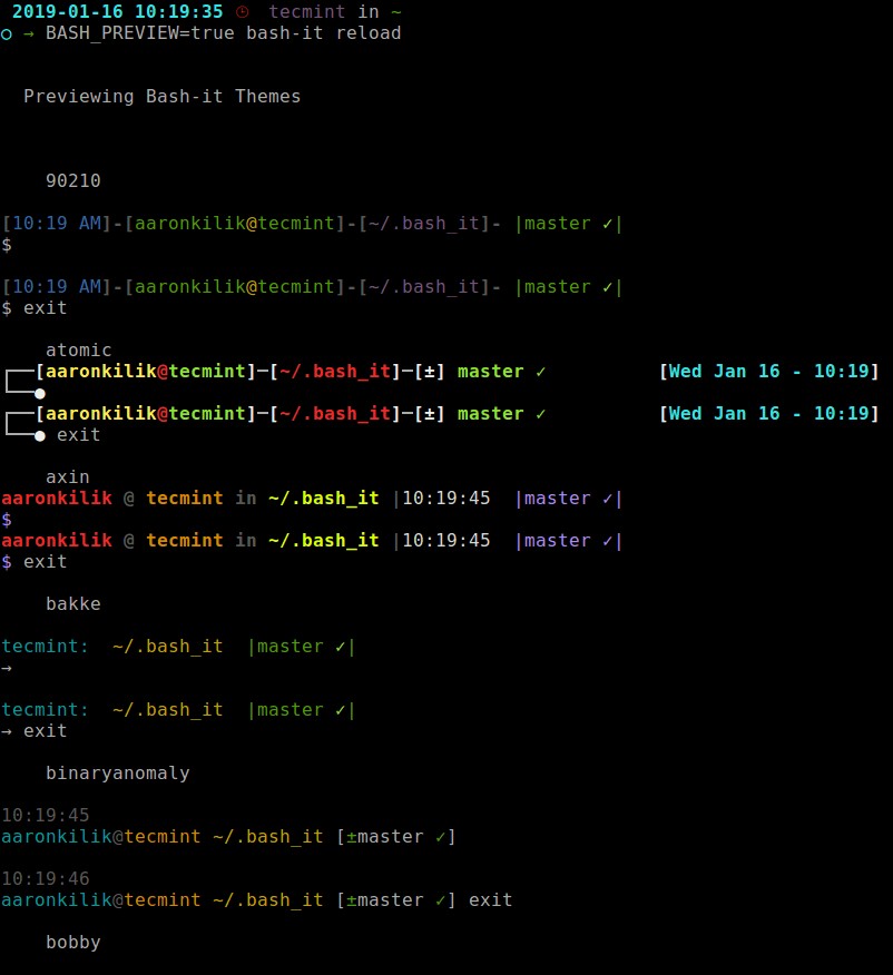 Bash-it – Bash Framework เพื่อควบคุมสคริปต์และนามแฝงของคุณ 