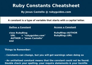 ทุกสิ่งที่คุณจำเป็นต้องรู้เกี่ยวกับค่าคงที่ของ Ruby 