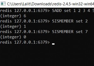 Redis SISMEMBER – วิธีตรวจสอบการมีอยู่ขององค์ประกอบในชุด 