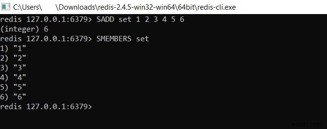 Redis SMEMBERS – วิธีรับองค์ประกอบทั้งหมดของชุดใน redis 