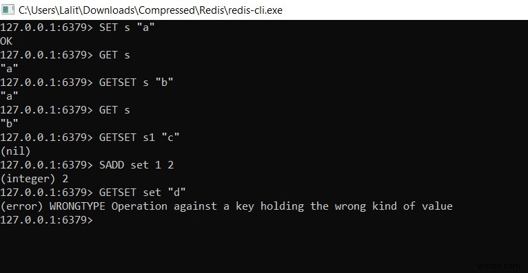 Redis GETSET – วิธีตั้งค่าใหม่และรับค่าสตริงเก่าของคีย์ใน redis 