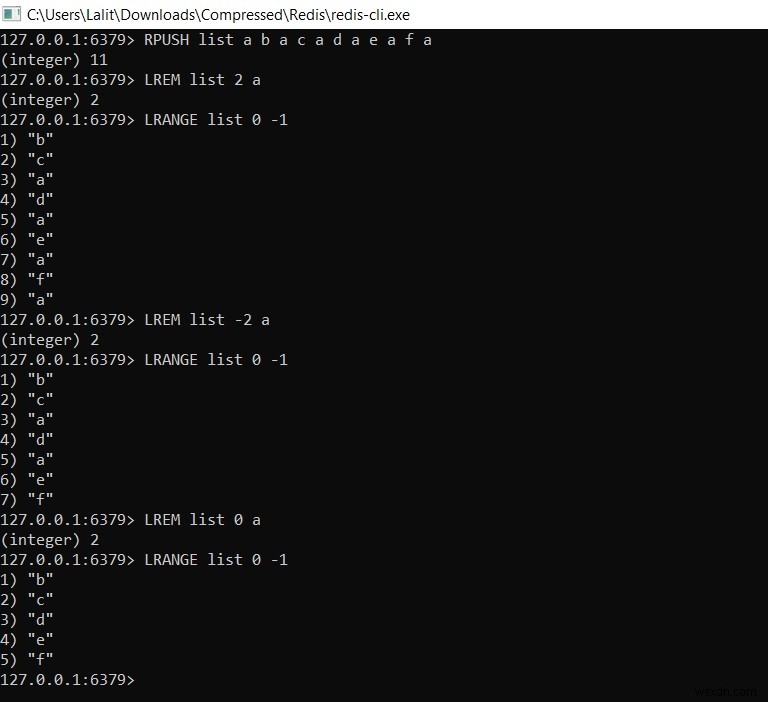 Redis LREM – วิธีลบองค์ประกอบหลายรายการออกจากรายการ 