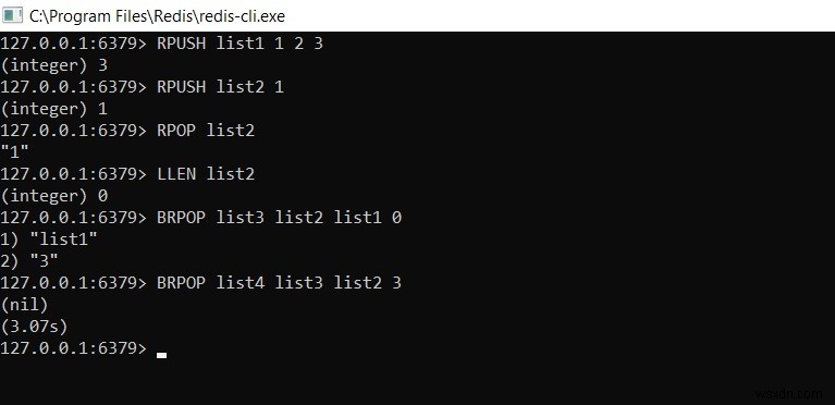 วิธีลบและส่งคืนองค์ประกอบสุดท้ายของรายการ – Redis RPOP | BRPOP 