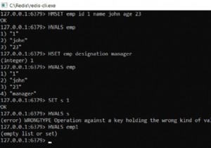 Redis HVALS – วิธีรับค่าทั้งหมดที่มีอยู่ในค่าแฮช 