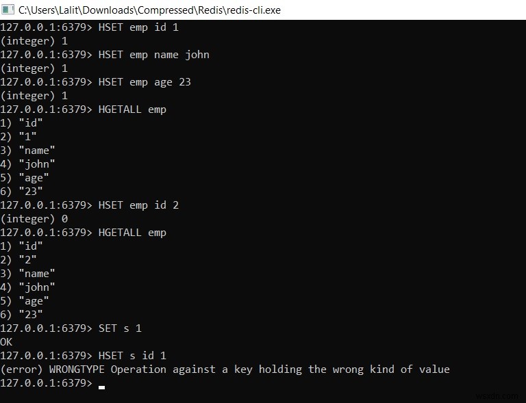 Redis HSET | HSETNX | HMSET – วิธีตั้งค่าฟิลด์ในค่าแฮชใน redis 