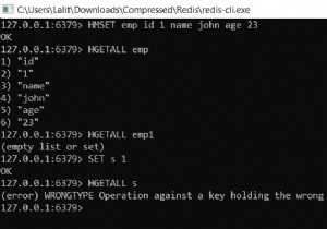 Redis HGETALL – วิธีรับคู่ฟิลด์/ค่าทั้งหมดที่มีอยู่ในค่าแฮช 