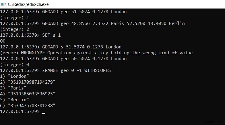 Redis GEO – คำสั่งเพื่อจัดการค่า geospatial ใน redis datastore 