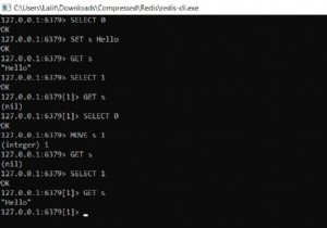 Redis MOVE – วิธีย้ายคีย์จากฐานข้อมูลหนึ่งไปยังอีกฐานข้อมูลใน redis 