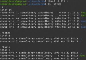 Linux chmod Recursive:วิธีเปลี่ยนการอนุญาตไฟล์แบบเรียกซ้ำ 