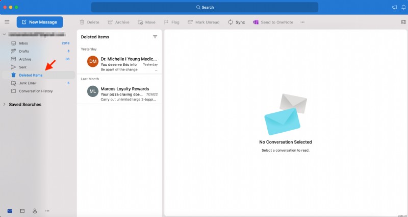 วิธีการกู้คืนรายการที่ถูกลบใน Outlook สำหรับ Mac