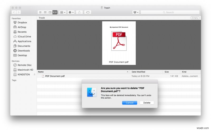 วิธีการกู้คืนไฟล์ PDF ที่ถูกลบ เสียหาย หรือยังไม่ได้บันทึกบน Mac 