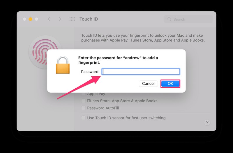 วิธีเปิดใช้งาน Touch ID บน MacBook Pro