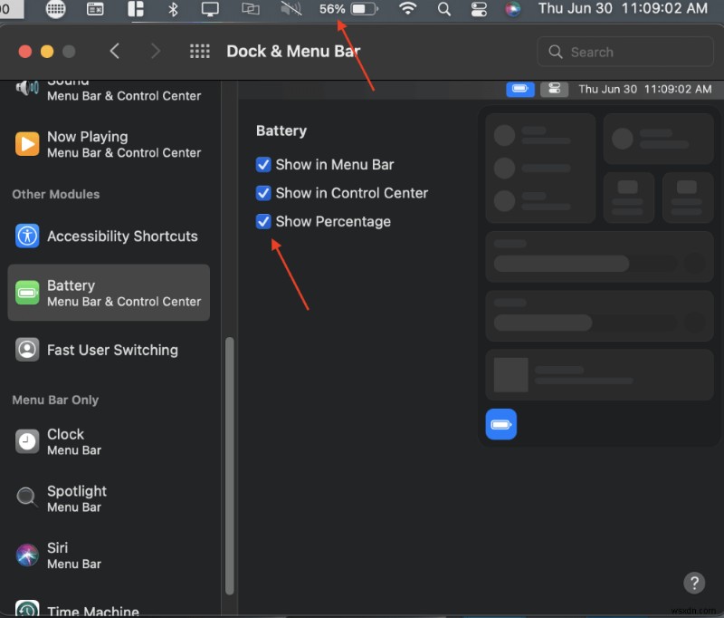 วิธีแสดงเปอร์เซ็นต์แบตเตอรี่ใน MacBook Pro