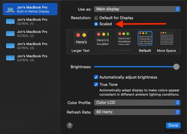 วิธีเปลี่ยนขนาดแบบอักษรบน MacBook Pro