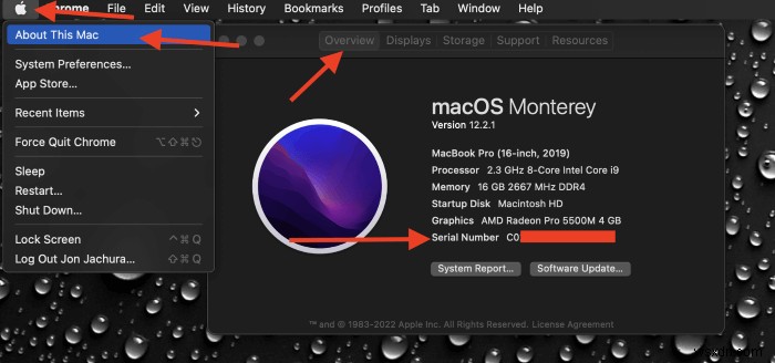 5 วิธีในการค้นหาหมายเลขซีเรียลของ MacBook Pro