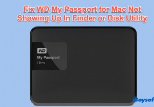 WD Passport ไม่แสดงใน Finder, Desktop และ Disk Utility จะแก้ไขได้อย่างไร