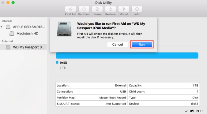 WD Passport ไม่แสดงใน Finder, Desktop และ Disk Utility จะแก้ไขได้อย่างไร