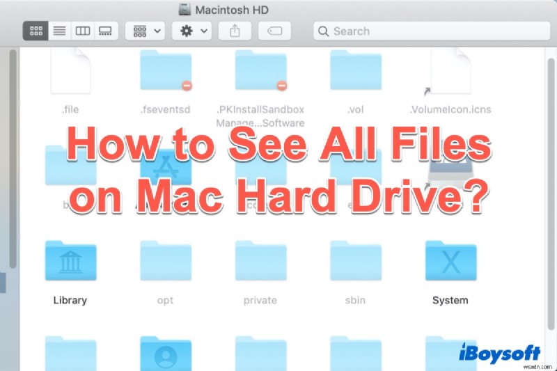 วิธีดูไฟล์ทั้งหมดบนฮาร์ดไดรฟ์ Mac (รวมถึงไฟล์ที่ซ่อนอยู่)!