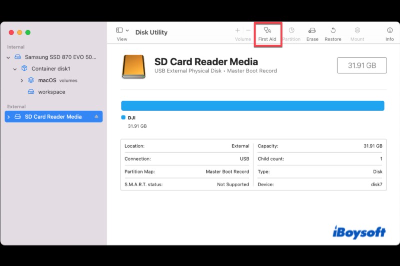 วิธีแก้ไขการ์ด SD ที่ไม่ได้ติดตั้งบน Mac