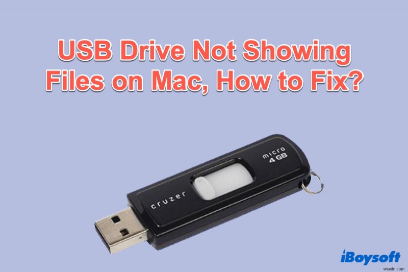 ไม่เห็นไฟล์ใน USB Drive Mac วิธีแก้ไข