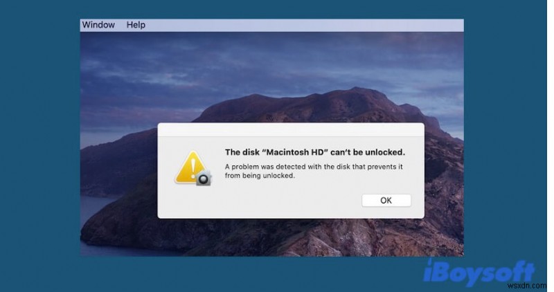 วิธีการแก้ไขดิสก์ Macintosh HD ไม่สามารถปลดล็อกได้