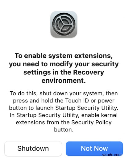 อนุญาตให้ส่วนขยายระบบของ iBoysoft Data Recovery สำหรับ Mac โหลดบน Mac ด้วย Apple Silicon