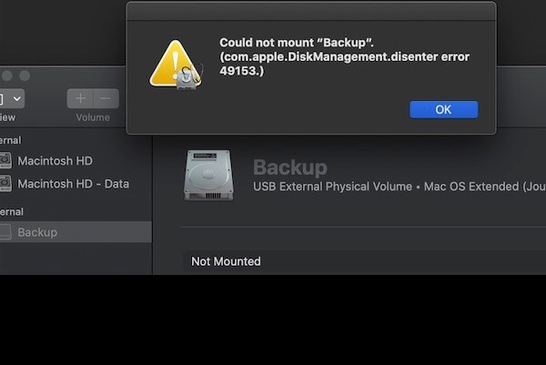 แก้ไขข้อผิดพลาด com.apple.DiskManagement.disenter