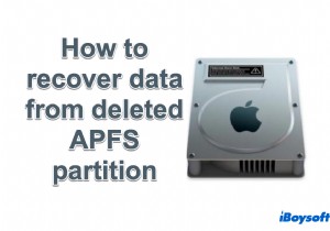 วิธีการกู้คืนข้อมูลที่สูญหายจากโวลุ่ม/พาร์ติชั่น APFS ที่ถูกลบ