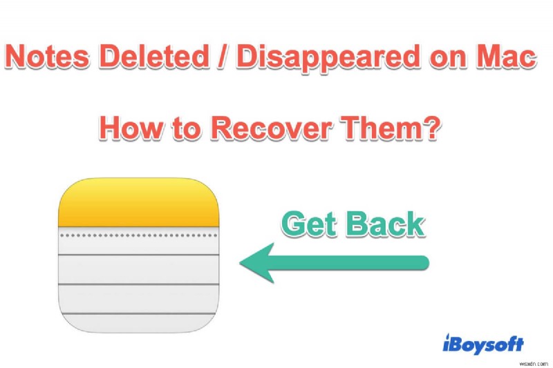 วิธีการกู้คืนโน้ตที่ถูกลบ/หายไปบน Mac (โซลูชันที่ได้รับการตรวจสอบแล้ว)