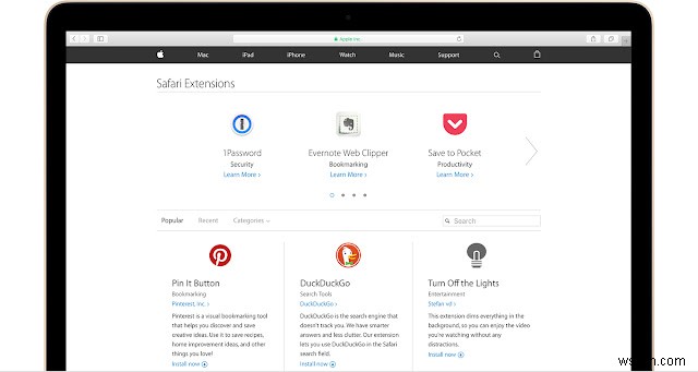 ไม่สามารถติดตั้งส่วนขยาย Safari บางอย่างในเบราว์เซอร์ Safari บน Mac 