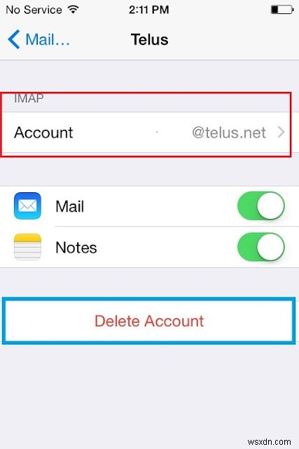 ไม่สามารถส่งอีเมลจากบัญชีอีเมล telus.net หรือ telusplanet.net บน iPhone, iPad หรือ Mac