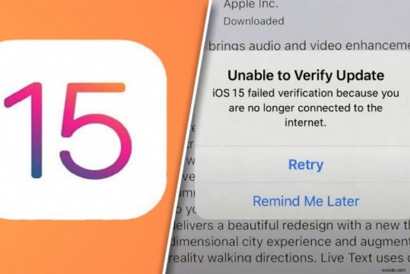 วิธีการแก้ไขข้อผิดพลาดในการยืนยันที่ล้มเหลวใน iOS 15″