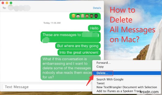 วิธีลบข้อความและการสนทนาบน Mac ทันที 