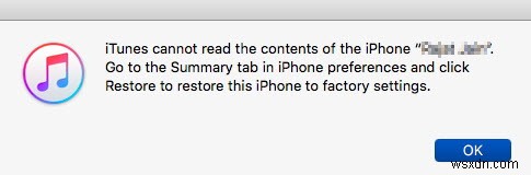 [แก้ไข] iTunes ไม่สามารถอ่านเนื้อหาของ iPhone