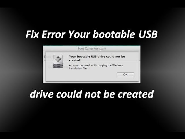[แก้ไขข้อผิดพลาด] ไม่สามารถสร้างไดรฟ์ USB ที่สามารถบู๊ตได้ของคุณ 