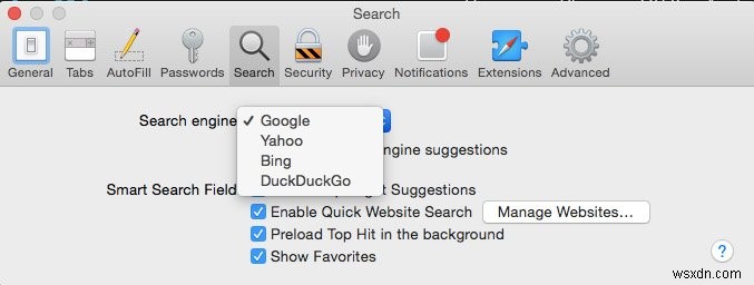วิธีเปลี่ยนเครื่องมือค้นหาเริ่มต้นใน Safari สำหรับ Mac