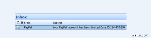 บัญชี PayPal ของคุณถูกจำกัด:หลีกเลี่ยงอีเมลฟิชชิง 