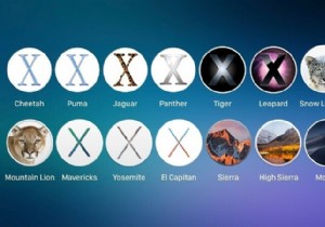 รายการที่ครอบคลุมสำหรับเวอร์ชัน Mac OS X และ macOS 