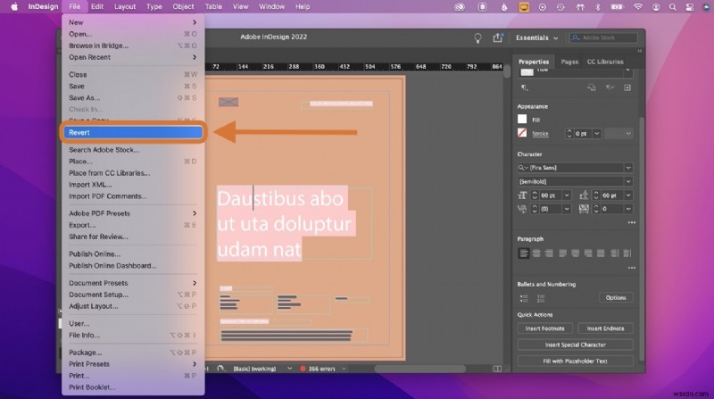 วิธีการกู้คืนไฟล์ InDesign ที่ไม่ได้บันทึก/ลบบน Mac 