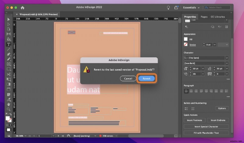 วิธีการกู้คืนไฟล์ InDesign ที่ไม่ได้บันทึก/ลบบน Mac 