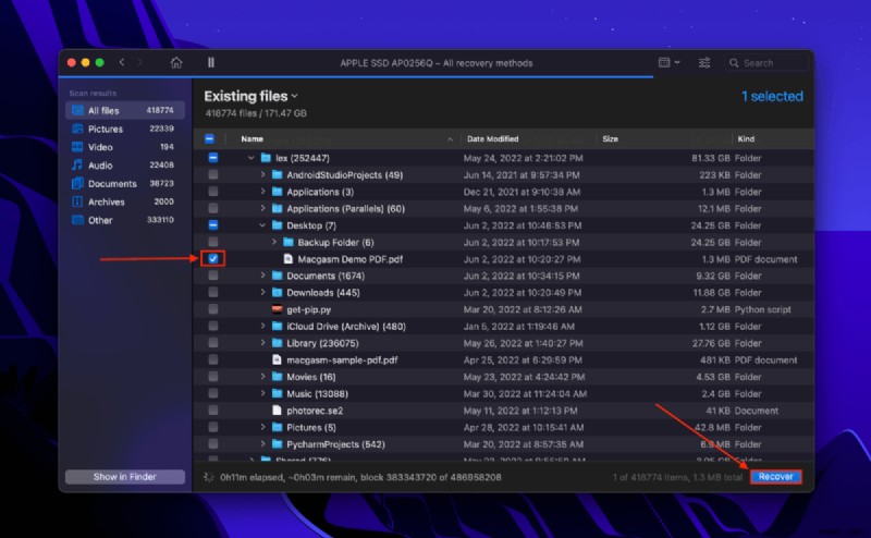 วิธีการกู้คืนไฟล์ที่ถูกลบระหว่างการตัดและวางบน Mac