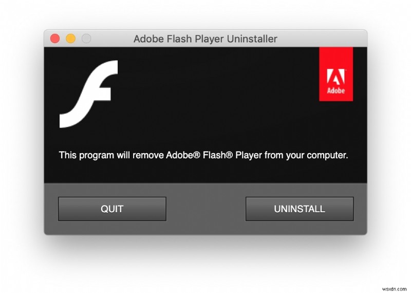 วิธีถอนการติดตั้ง Adobe Flash Player บน Mac