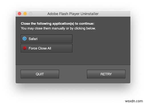 วิธีถอนการติดตั้ง Adobe Flash Player บน Mac