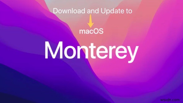 วิธีการดาวน์โหลดและอัปเดตเป็น macOS Monterey