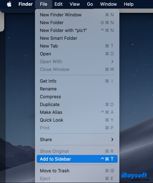 การเพิ่มรายการโปรดไปยัง Mac Finder และ Dock สำหรับการเข้าถึงด่วน