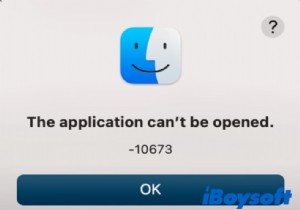 ไม่สามารถเปิดแอปพลิเคชันบน Mac:ข้อผิดพลาด 10673 &10826
