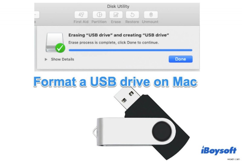 วิธีการฟอร์แมตไดรฟ์ USB บน Mac สำหรับทั้ง Mac และ PC