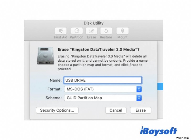 วิธีการฟอร์แมตไดรฟ์ USB บน Mac สำหรับทั้ง Mac และ PC